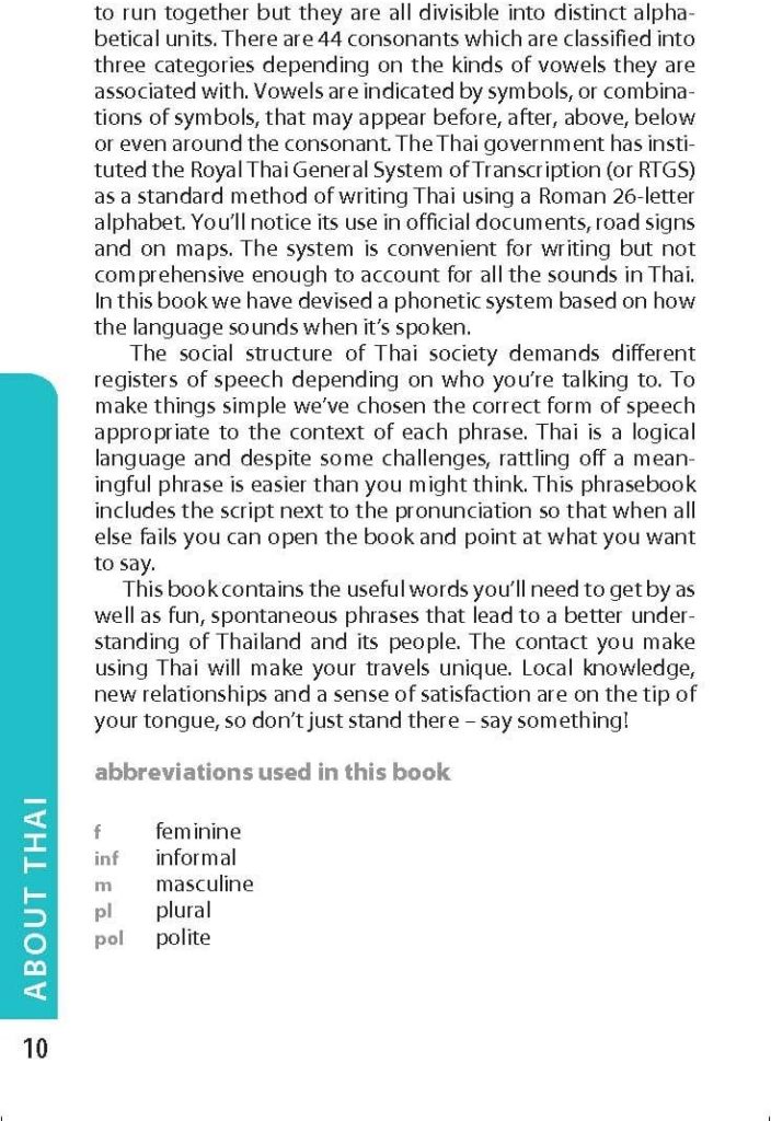 Lonely Planet Thai Phrasebook  Dictionary 9