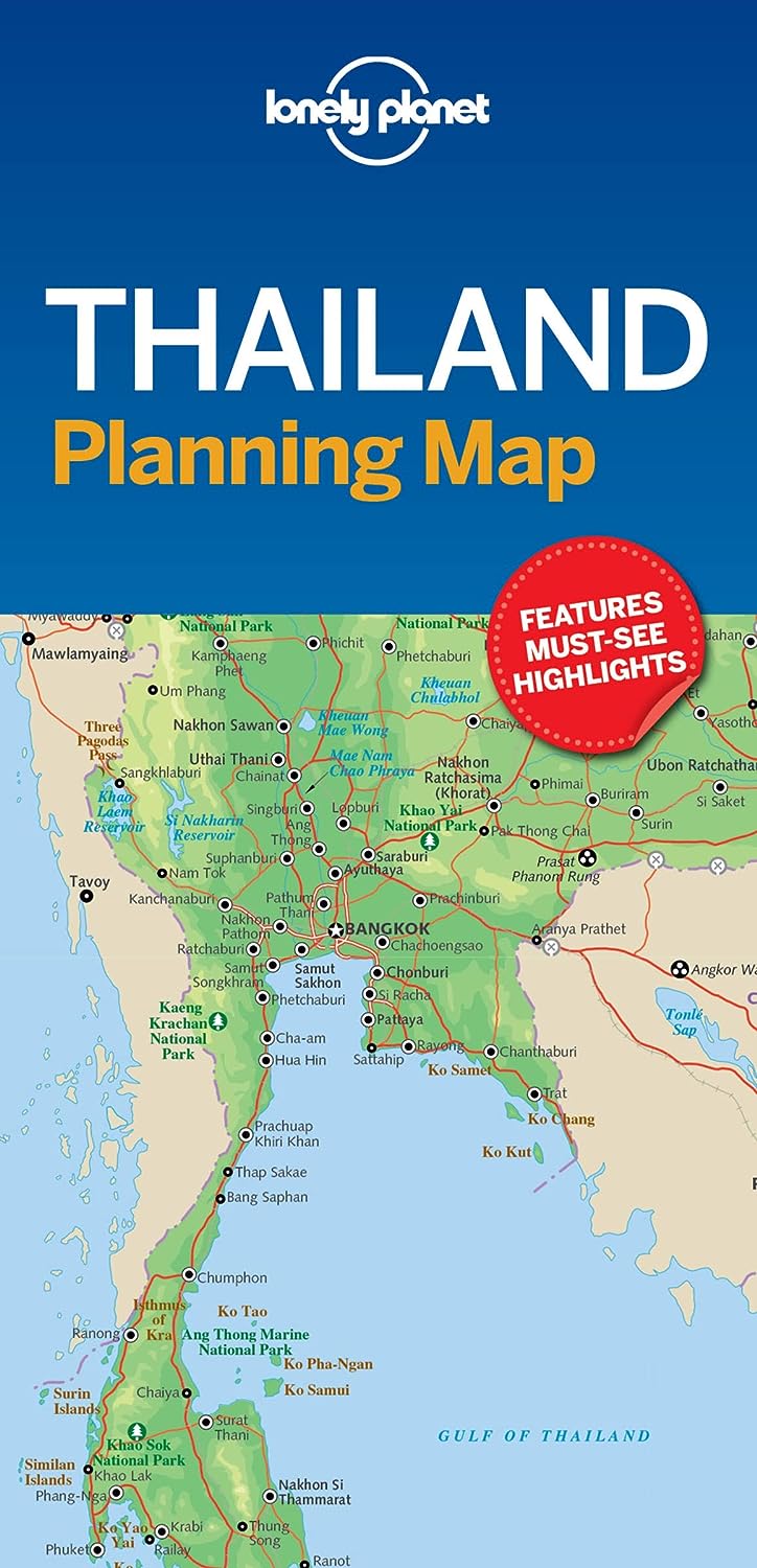 Lonely Planet Thailand Planning Map 1 Review - Thailand Vacation Spots