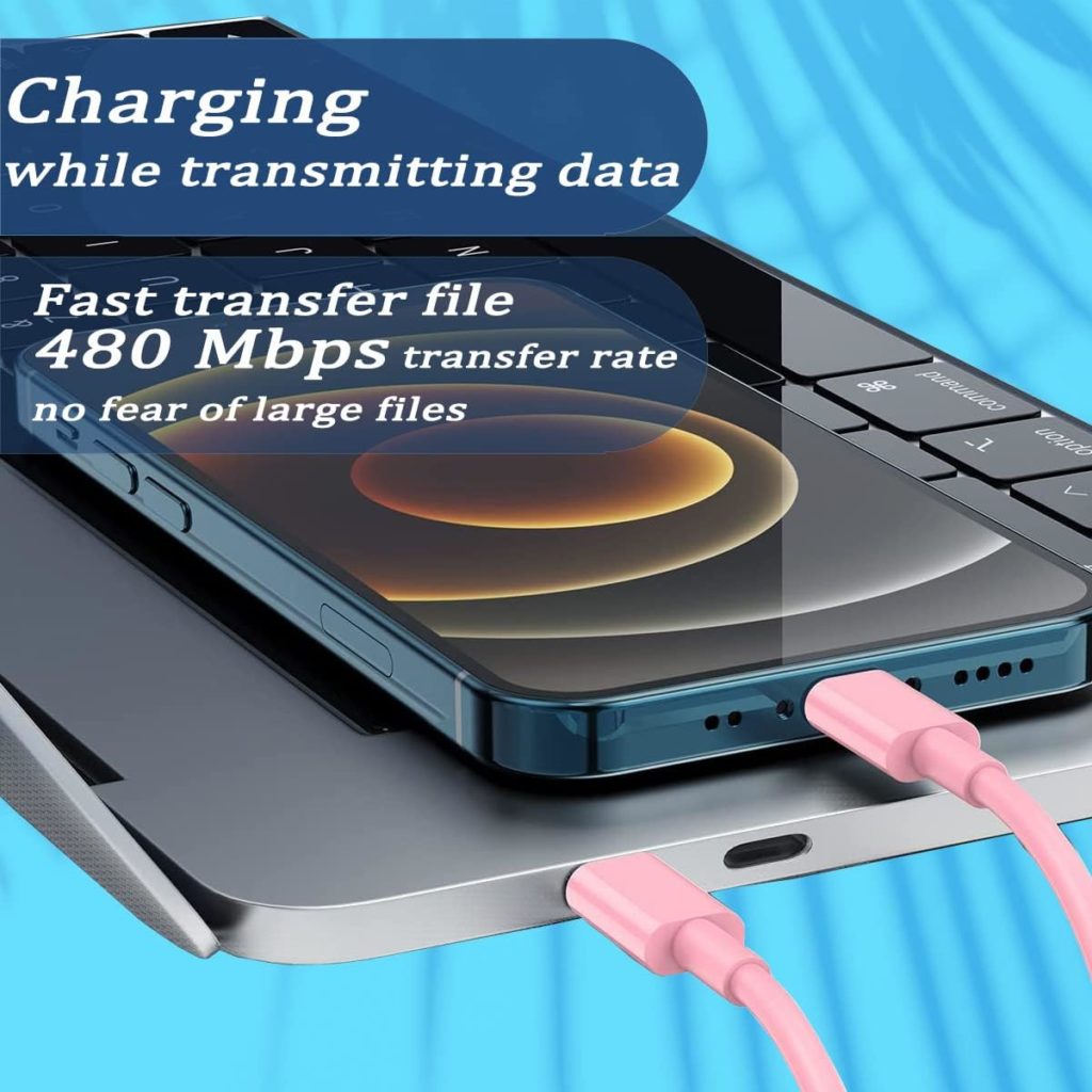 Multi USB Charging Adapter Cable Kit, USB C to Lighting Adapter Box, Conversion Set USB A  Type C to Male Micro/Type C/Lightning, Data Transfer, Card Storage, Tray Eject Pin, Phone Holder (Pink)