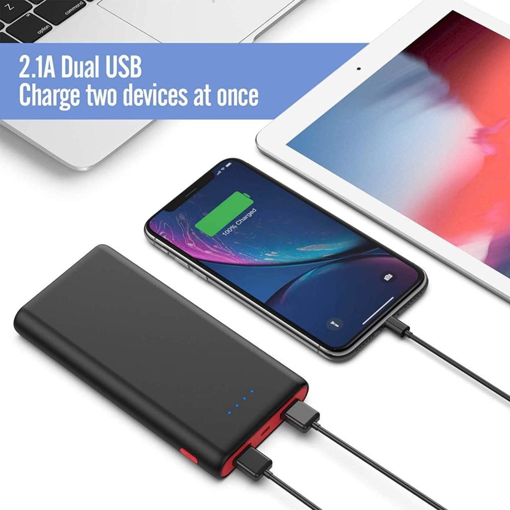 Portable Charger Power Bank 25800mAh, Ultra-High Capacity Fast Phone Charging with Newest Intelligent Controlling IC, 2 USB Port External Cell Phone Battery Pack Compatible with iPhone,Android etc : Cell Phones  Accessories