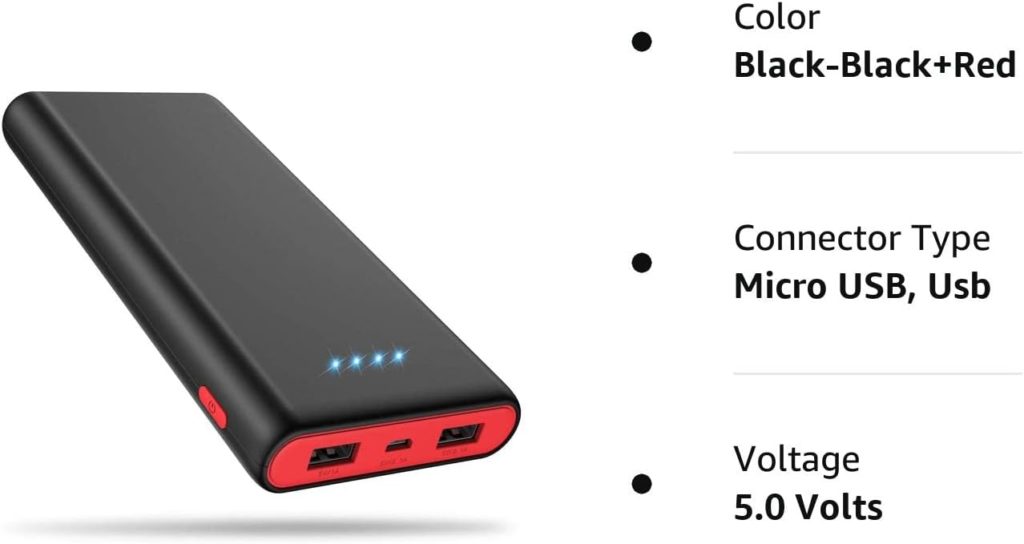 Portable Charger Power Bank 25800mAh, Ultra-High Capacity Fast Phone Charging with Newest Intelligent Controlling IC, 2 USB Port External Cell Phone Battery Pack Compatible with iPhone,Android etc : Cell Phones  Accessories