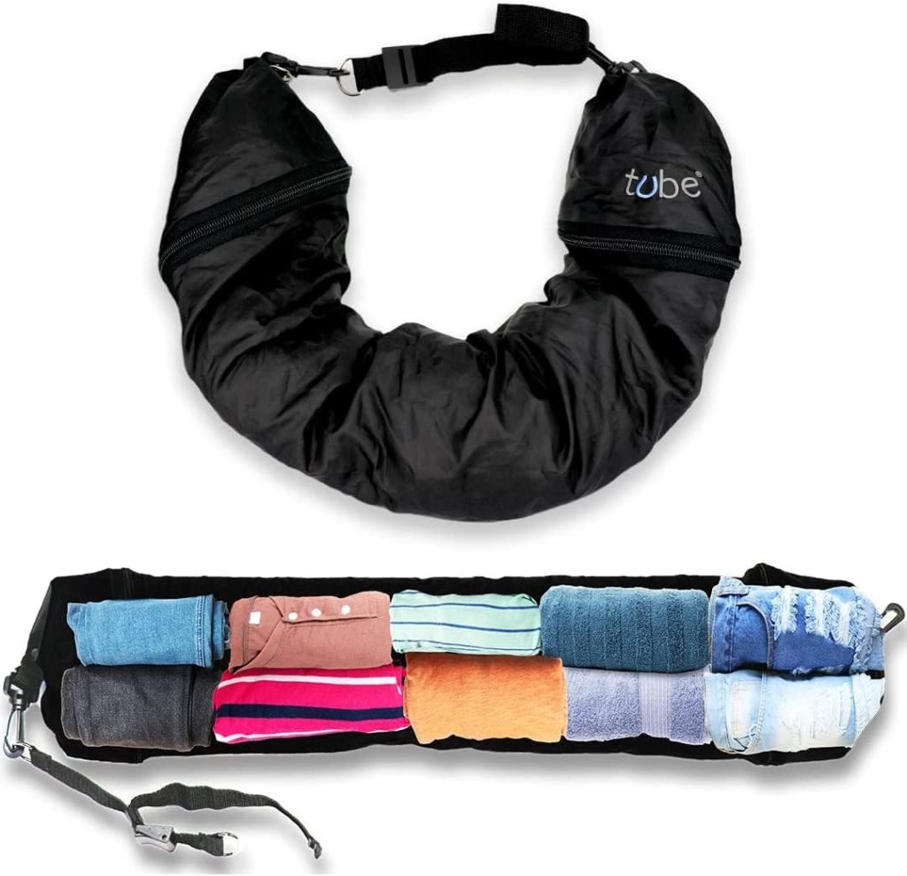 Tube Travel Pillow You Stuff With Clothes – Transforms Into Extra Luggage without Excess Fees - Fits Up To 3 Days of Travel Essentials - Keep Your Belongings Nearby in Case of Lost Luggage or Airport Delays