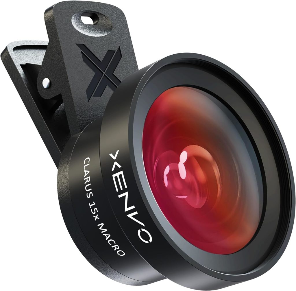 Xenvo Pro Lens Kit for iPhone and Android, Macro and Wide Angle Lens with LED Light and Travel Case